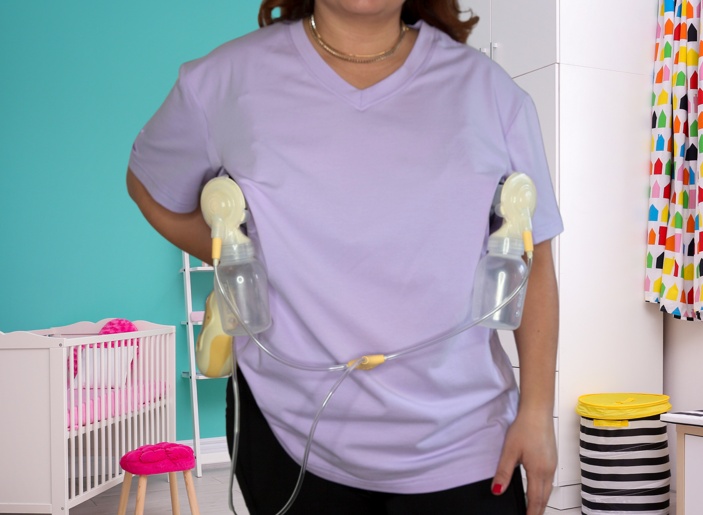 Luna Rhea Side Zip Tee in Lullaby Lilac