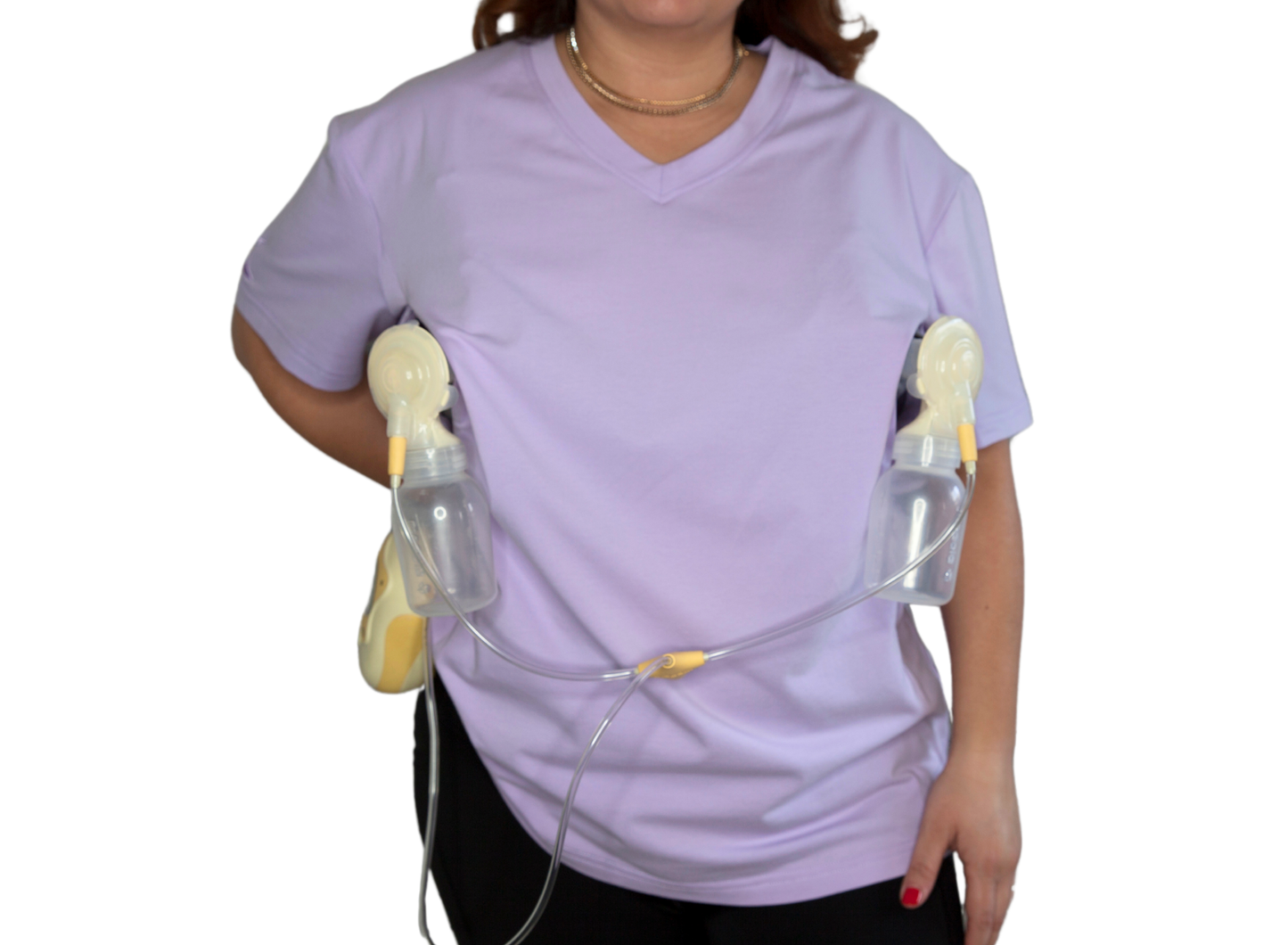 Luna Rhea Side Zip Tee in Lullaby Lilac