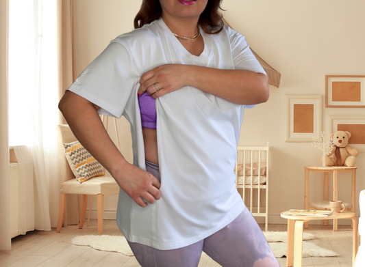 Luna Rhea Side Zip Tee in Whisper White